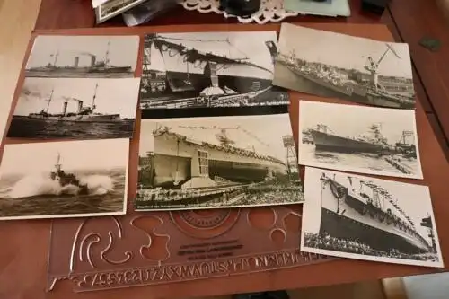 acht tolle alte Fotos - Wilhelmshaven Kriegsmarine und Marine - Repro !!!!