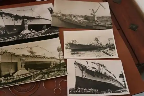 acht tolle alte Fotos - Wilhelmshaven Kriegsmarine und Marine - Repro !!!!