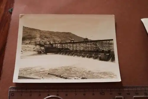 tolles altes Foto - Bau größtes Stauwerk Grand Coulee Dam - Kräne usw