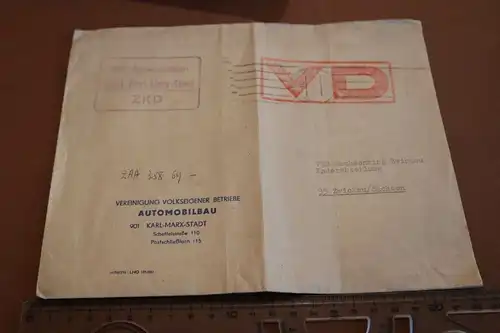 toller alter Briefumschlag der VVB Automobilbau -ZKD  1969