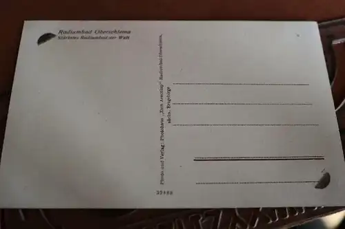 tolle alte Karte - Radiumbad Oberschlema  Gesamtansicht 