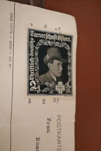 tolle alte Postkarte - Turnerschaft Österreich Marke -  1934