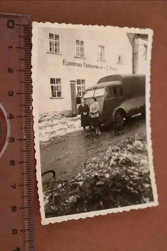 tolles altes Foto - Gebäude Flaschnerei Eisenhandlung  v C. Pfister - 1941 Ort ?