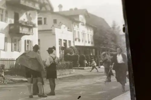 tolles altes Glasnegativ - Gebäude Schild Nebelhornbahn ? Talstation - Bayern