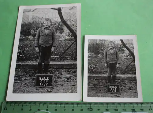 zwei tolle alte Fotos - Junge bei Einschulung ??? Schuljahr 1937