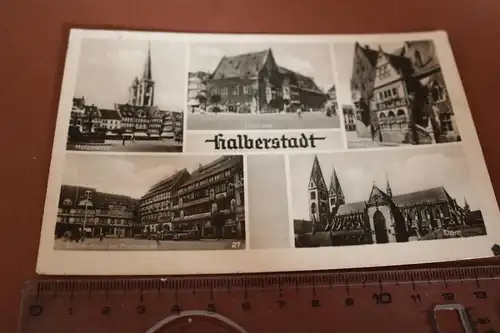 tolle alte Karte -  Ansichten von Halberstadt -  1946 - 