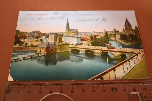 tolle alte Karte - Metz - Ludwigstaden 1918  als Feldpost gelaufen 