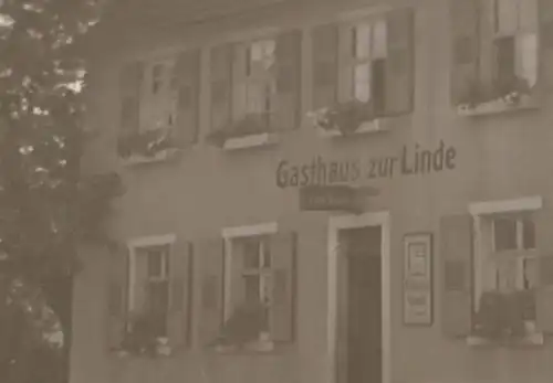 tolles altes Negativ - Gasthaus zur Linde - Wilhelm Darré Platz - Ort ???