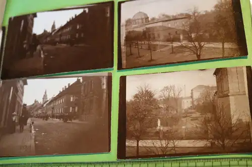 neun tolle alte Fotos - mir unbekannte Stadt - Denkmal - 1900-1910 ?