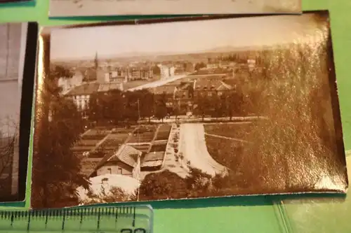 neun tolle alte Fotos - mir unbekannte Stadt - Denkmal - 1900-1910 ?