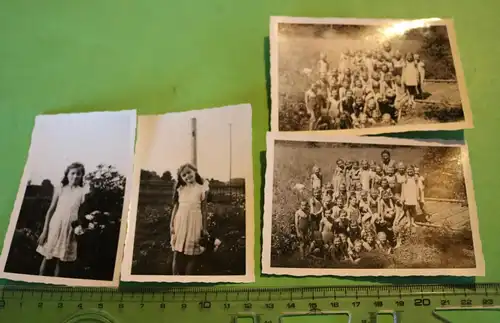 vier tolle alte Fotos - Mädchenschule - Ausflug und Portraits - 1952