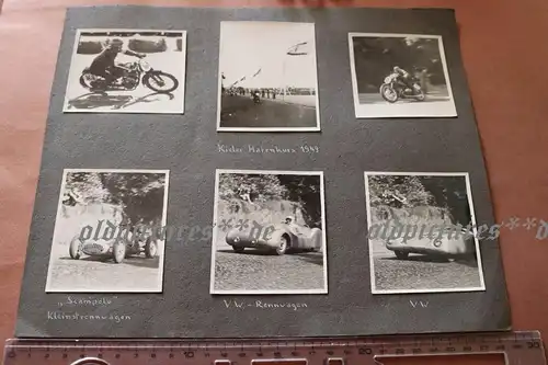 sechs tolle alte Fotos - Oldtimer VW Rennwagen Prototypen ??? 1949 und andere 