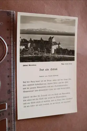 tolle  alte Karte - Bodensee Schloß  Meersburg - Gedicht ?