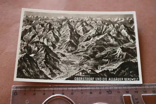 tolle alte Karte - Oberstdorf und die Allgäuer Bergwelt
