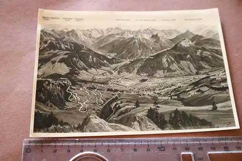 tolle alte Fotokarte ? Panorama Berge  Hindelang 