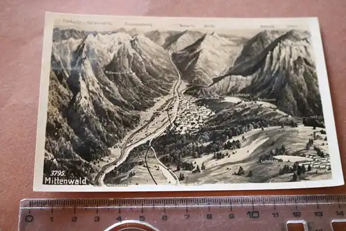 tolle  alte Karte - Ansicht Mittenwald  20-40er Jahre