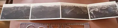 tolle alte Panoramakarte - vom Großglockner bis  zur Zugspitze 