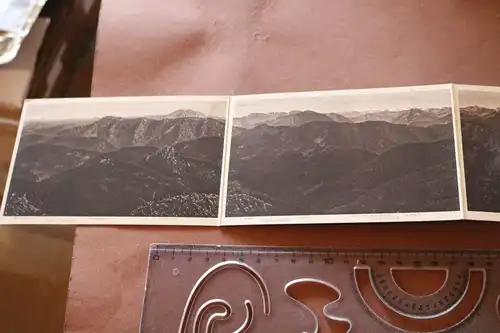 tolle alte Panoramakarte - vom Großglockner bis  zur Zugspitze 