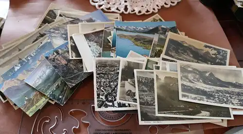 71 tolle alte Ansichtskarten - Berge, Bodensee Umgebung usw. meist 30-40er Jahre