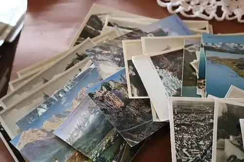 71 tolle alte Ansichtskarten - Berge, Bodensee Umgebung usw. meist 30-40er Jahre
