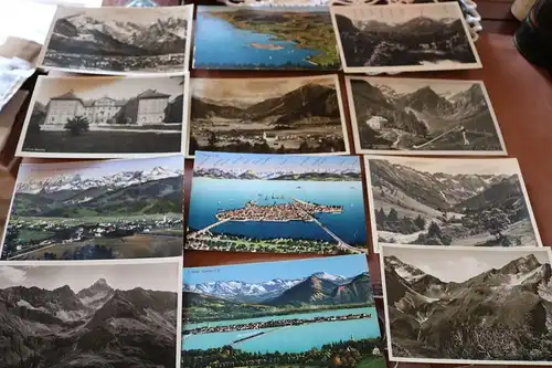 71 tolle alte Ansichtskarten - Berge, Bodensee Umgebung usw. meist 30-40er Jahre