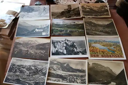 71 tolle alte Ansichtskarten - Berge, Bodensee Umgebung usw. meist 30-40er Jahre