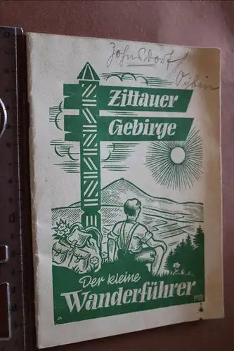 tolles altes Heft Der kleine Wanderführer - Zittauer Gebirge  50-60er Jahre VEB 