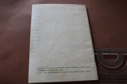 tolles altes Heft Der kleine Wanderführer - Zittauer Gebirge  50-60er Jahre VEB 