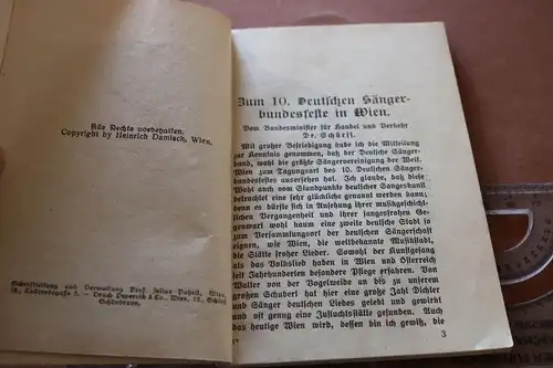 tolles altes Büchlein - Österreich zum 10. Deutschen Sängerfest 1928