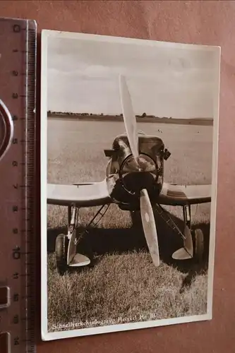 tolle alte Karte - Frontansicht - Schnellverkehrsflugzeug Heinkel He 70 - 1936