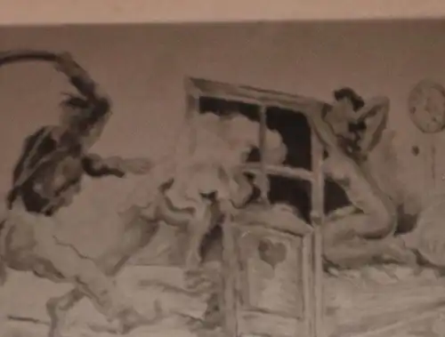 tolles altes Foto - Kaserne Stube - Wandbild erotisch - Soldaten 