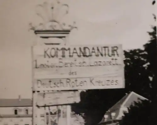 tolles altes Foto Kommandantur Lazarett Deutsches Rotes Kreuz  bei Zamun Belgrad