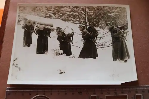 tolles altes Pressefoto - Gebirgsjäger im Schnee - 1940 