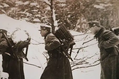 tolles altes Pressefoto - Gebirgsjäger im Schnee - 1940