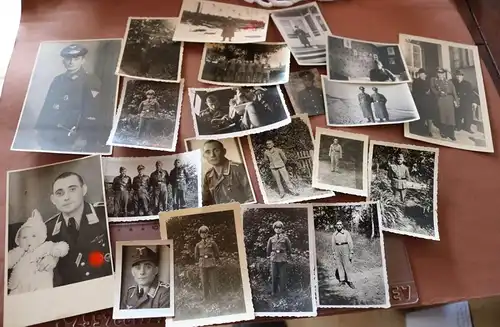 21 tolle alte Fotos - Portraits eines Piloten mit FFS, Dolch usw. 