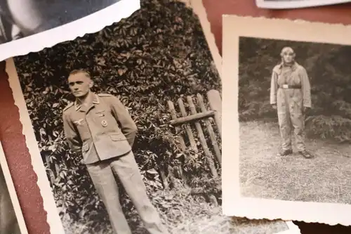 21 tolle alte Fotos - Portraits eines Piloten mit FFS, Dolch usw. 
