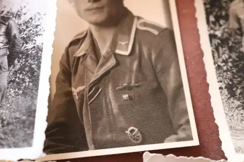 21 tolle alte Fotos - Portraits eines Piloten mit FFS, Dolch usw. 