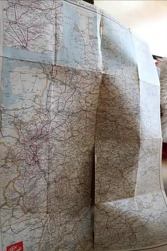 Übersichtskarte zum amtlichen Kursbuch der Deutschen Bundesbahn 