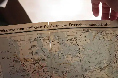 Übersichtskarte zum amtlichen Kursbuch der Deutschen Bundesbahn
