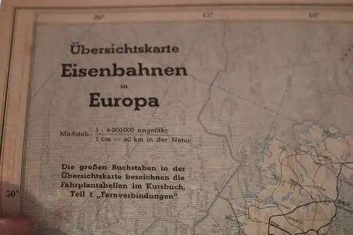 Übersichtskarte zum amtlichen Kursbuch der Deutschen Bundesbahn 