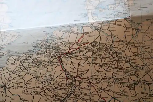 Übersichtskarte zum amtlichen Kursbuch der Deutschen Bundesbahn 