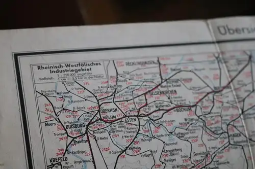 Übersichtskarte zum amtlichen Kursbuch der Deutschen Bundesbahn 