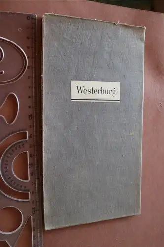 tolle alte Karte auf Leinen gezogen - Westerburg