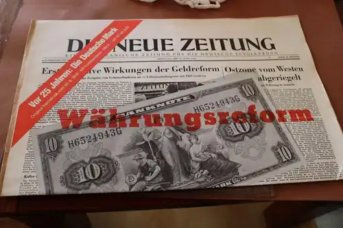 original Nachdruck Zeitung  Die Neue Zeitung  Amerikanische Zeitung 1948