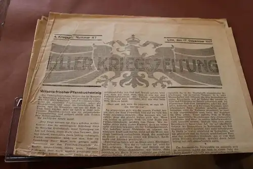 alte Liller Kriegszeitung  17. Dezember 1917