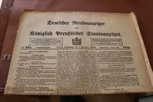 tolle alte Zeitung - Deutscher Reichsanzeiger Nr. 265 1918