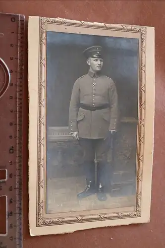tolles altes Kabinettfoto - Portrait eines Soldaten Champagne 1916