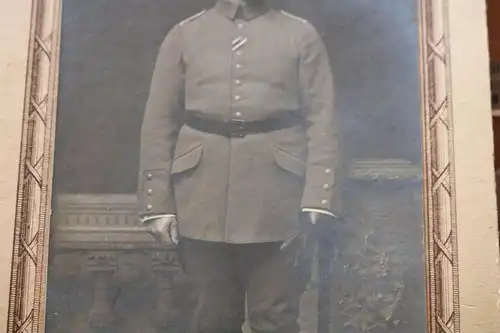 tolles altes Kabinettfoto - Portrait eines Soldaten Champagne 1916