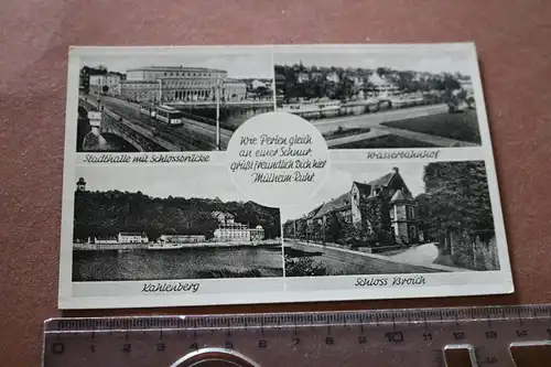 tolle alte Karte -  Ansichten Mülheim-Ruhr  30-50er Jahre ?