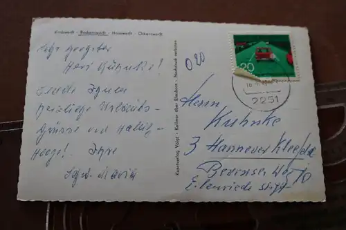 tolle alte Karte -  Hallig  Hooge  - 70er Jahre 